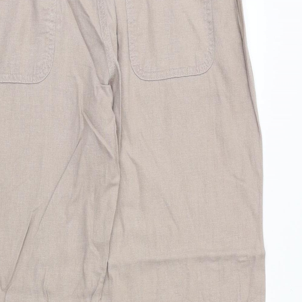 Womens UK Size 10 Marks and Spencer Regular Fit Beige Trousers
