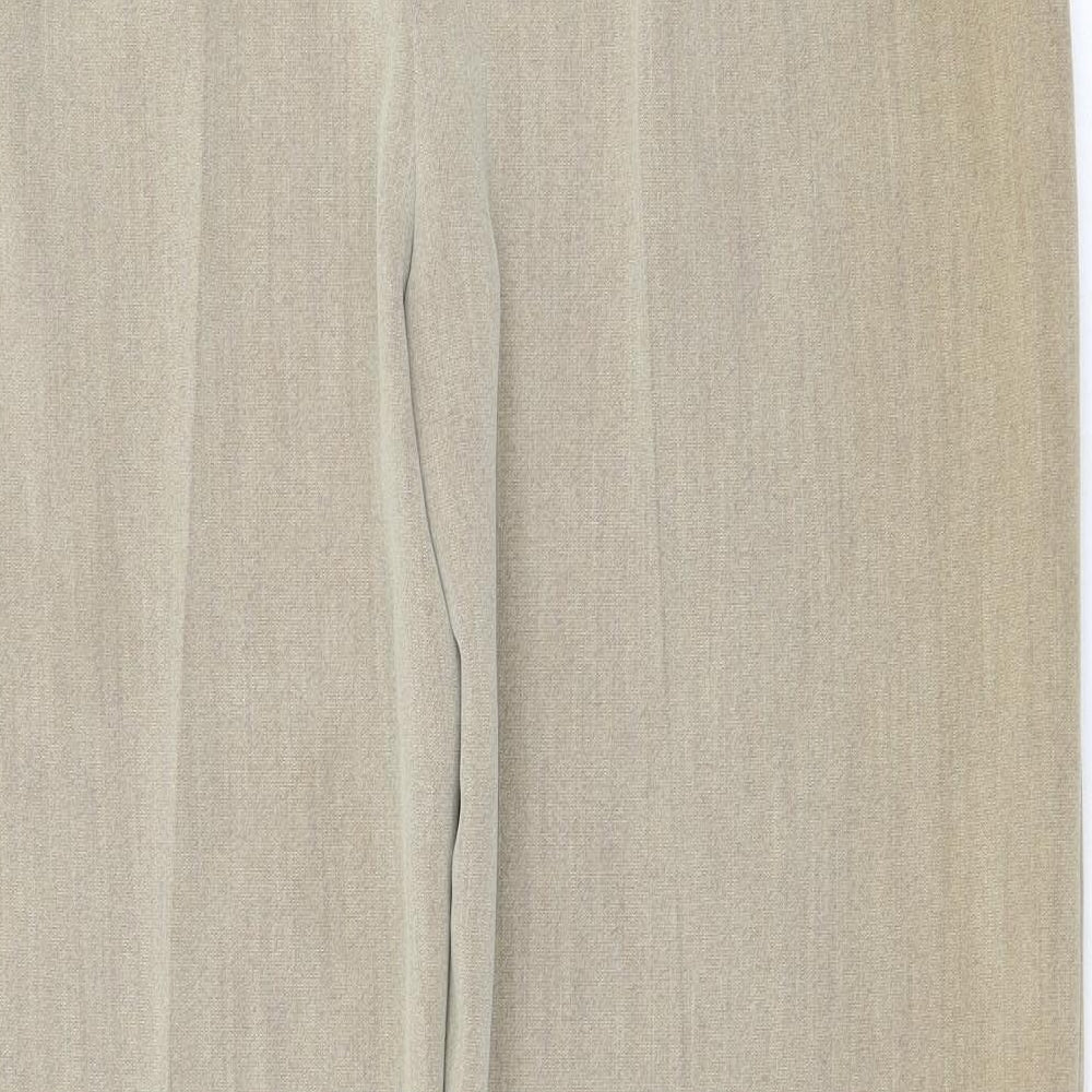 Womens UK Size 14 Alex & Co Regular Fit Beige Trousers