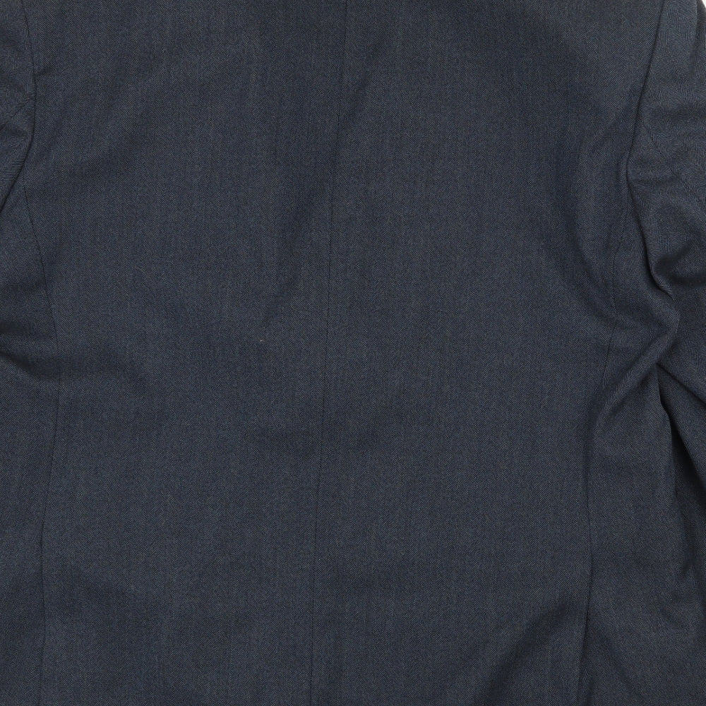 Mens UK Size 44 Scott International Regular Blue Suit Jacket