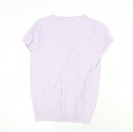 Womens UK Size L Preworn Purple Pullover Jumper