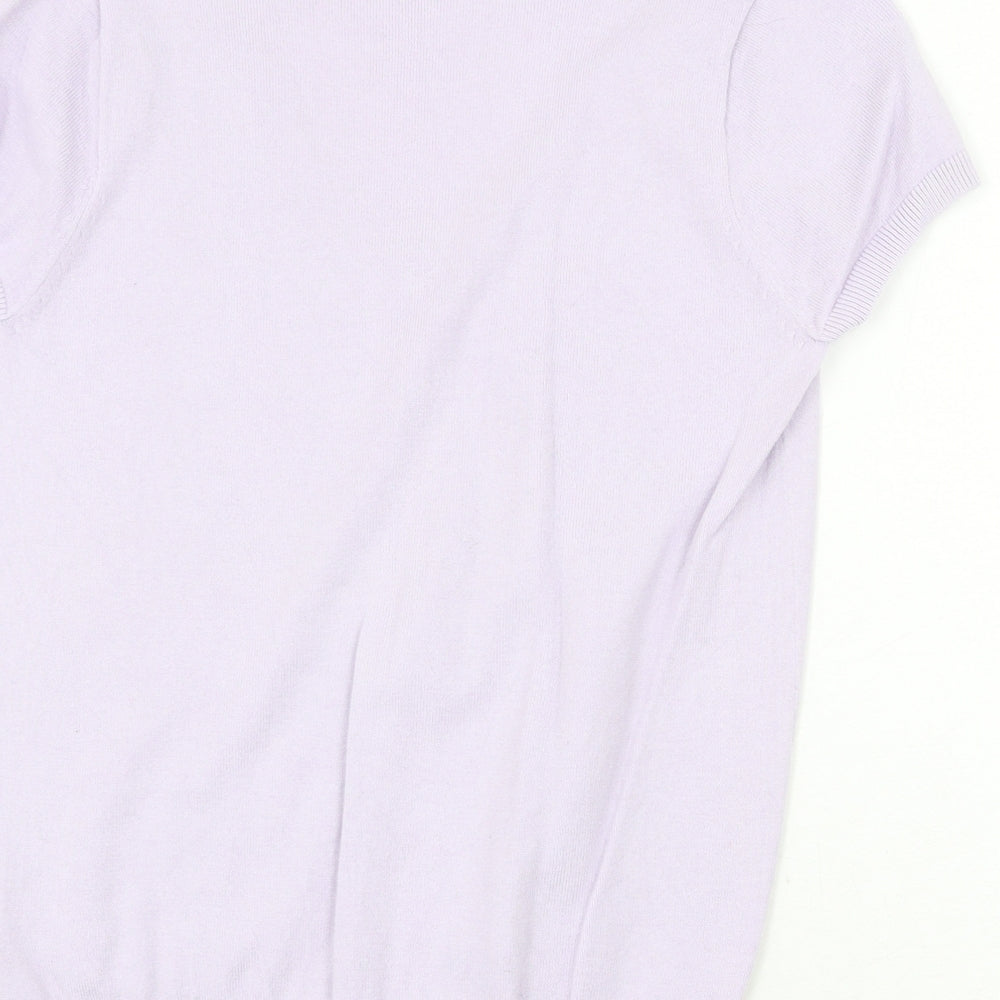 Womens UK Size L Preworn Purple Pullover Jumper