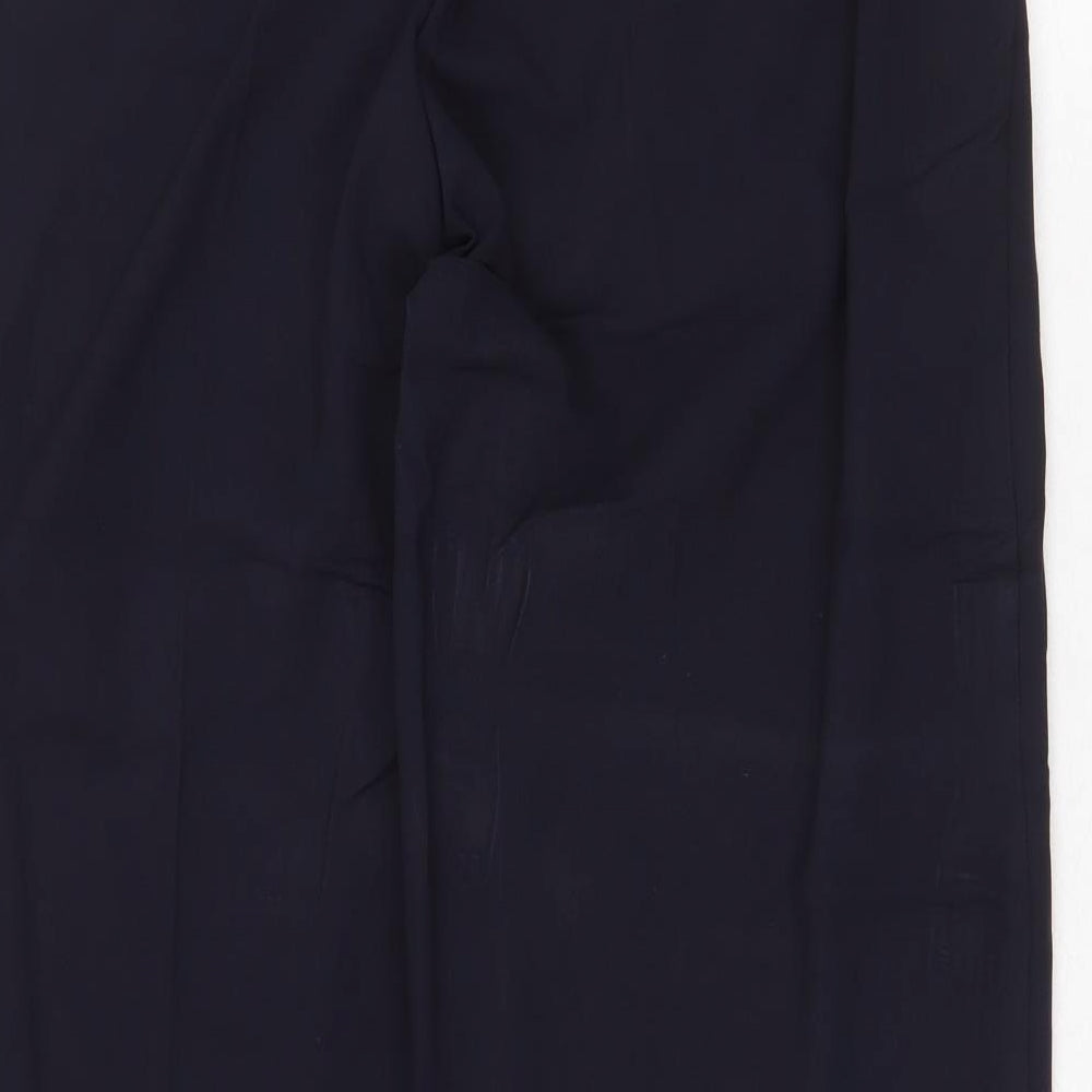 Classics Womens Blue Polyester Trousers Size 18 Regular Zip