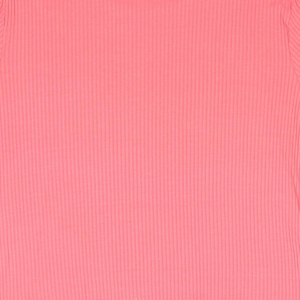 Womens UK Size XL MACKAYS Pink Basic T-Shirt