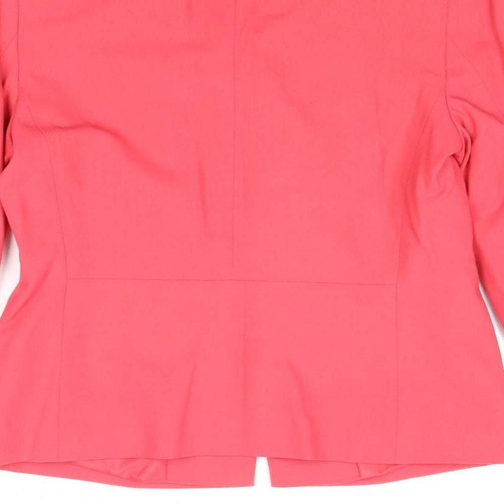 Marks and Spencer Womens Pink Polyester Jacket Blazer Size 8