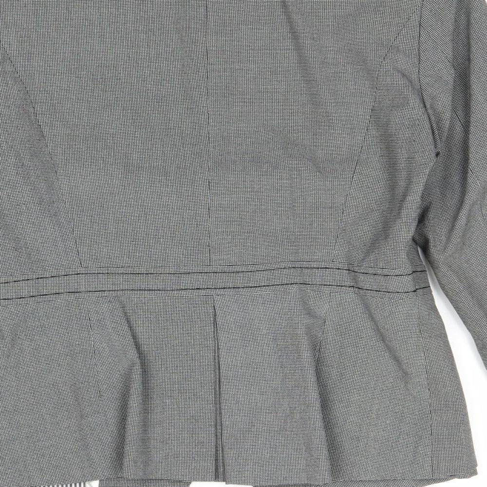 NEXT Womens Grey Polyester Jacket Suit Jacket Size 10