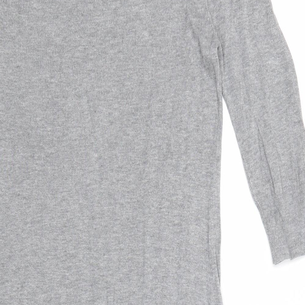 George Womens Grey Round Neck Viscose Pullover Jumper Size 8