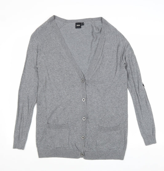 Womens UK Size 10 ASOS Grey Cardigan Jumper