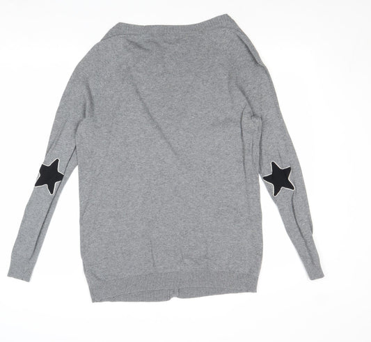Womens UK Size 10 ASOS Grey Cardigan Jumper