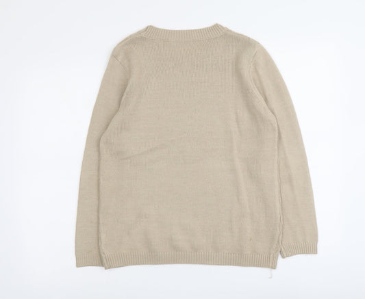 Womens UK Size S Bonmarché Beige Pullover Jumper