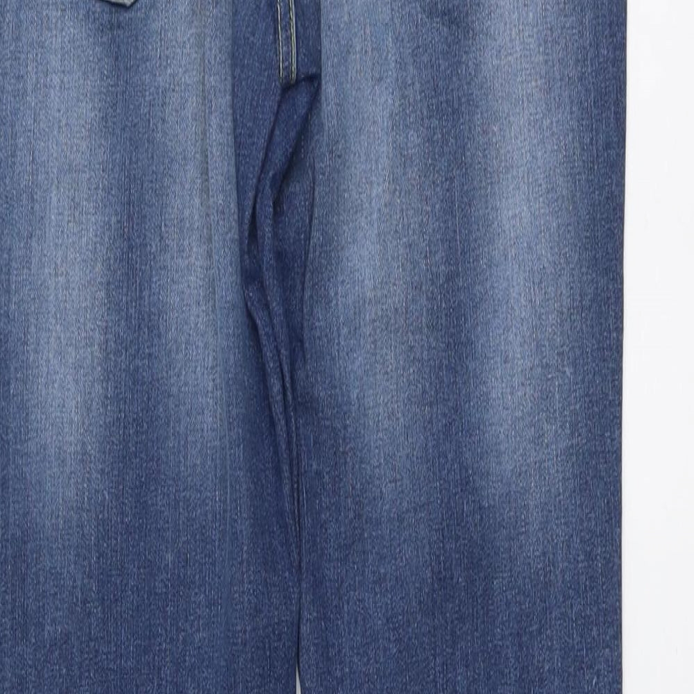 Only Womens Blue Cotton Straight Jeans Size 30 in L32 in Regular Button