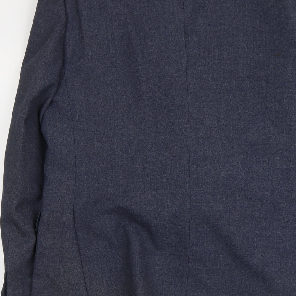 Collier Mens Blue Wool Jacket Suit Jacket Size M Regular