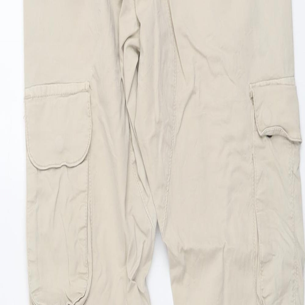 Womens UK Size 24 in Brave Soul Regular Fit Cargo Beige Trousers