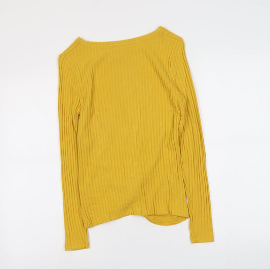 Womens UK Size 6 New Look Yellow Pullover Jumper