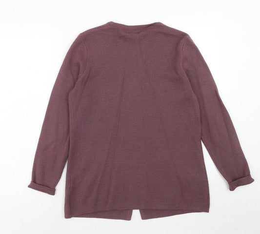 Hawkshead Womens Purple V-Neck Acrylic Cardigan Jumper Size 12
