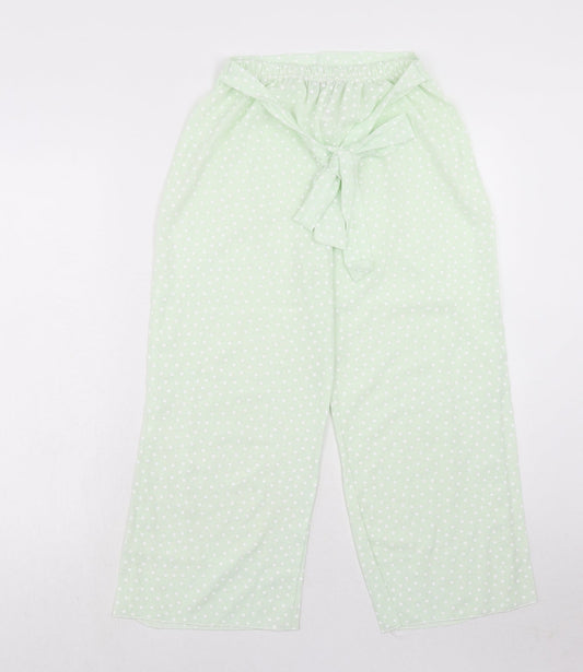 Womens UK Size 8 Boohoo Regular Fit Green Trousers