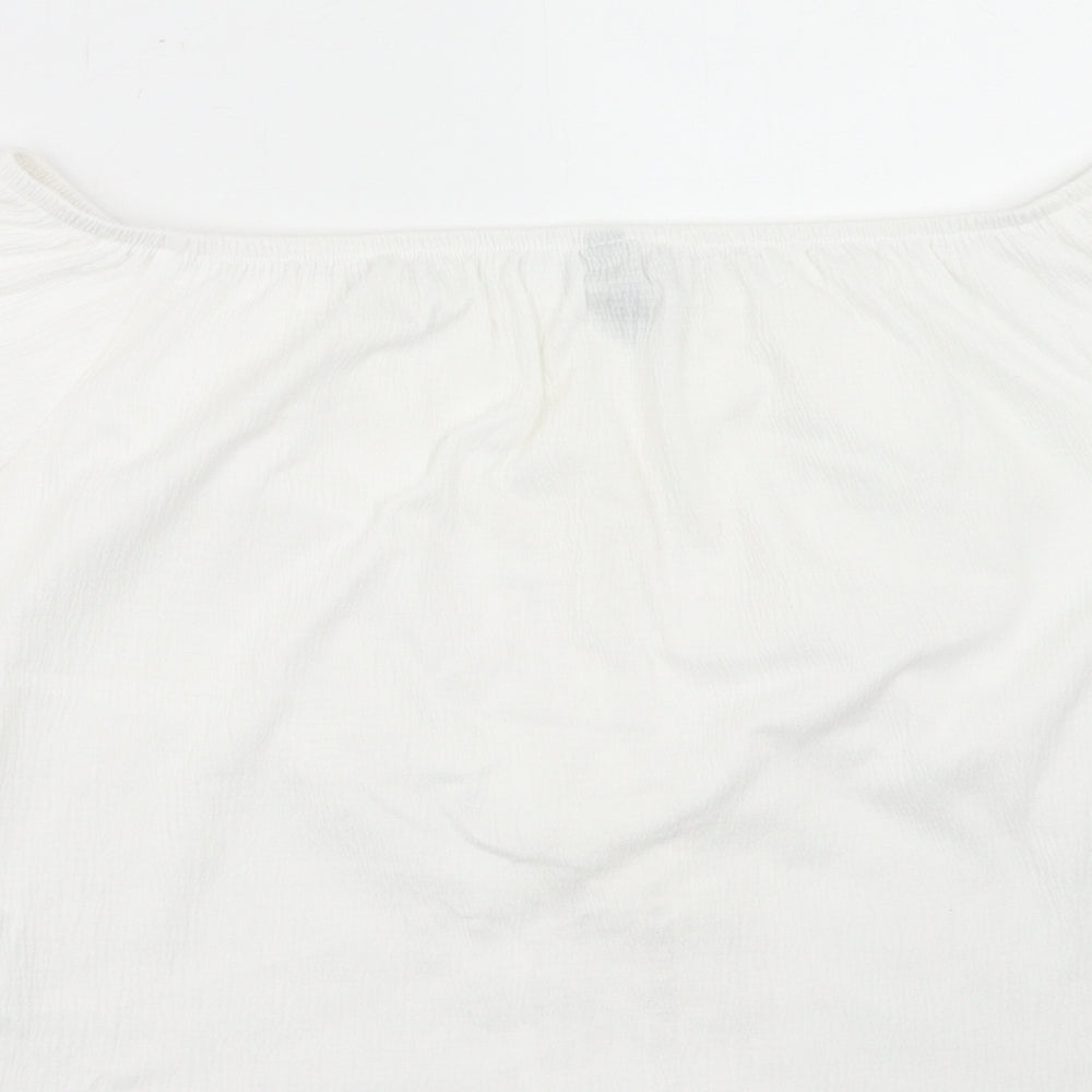 Womens UK Size L H&M White Basic Blouse