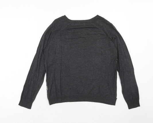 Womens UK Size 14 Marks and Spencer Grey Pullover Jumper