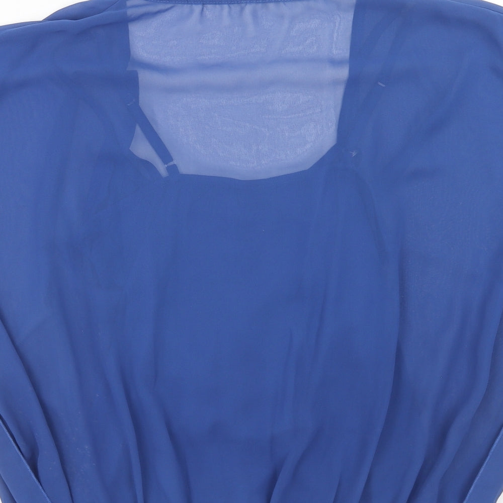 Womens UK Size S Body Flirt Blue Basic Blouse