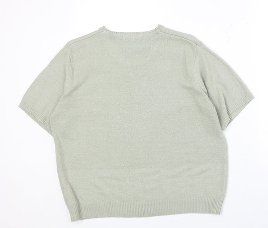 Womens UK Size 14 Berkertex Green Pullover Jumper