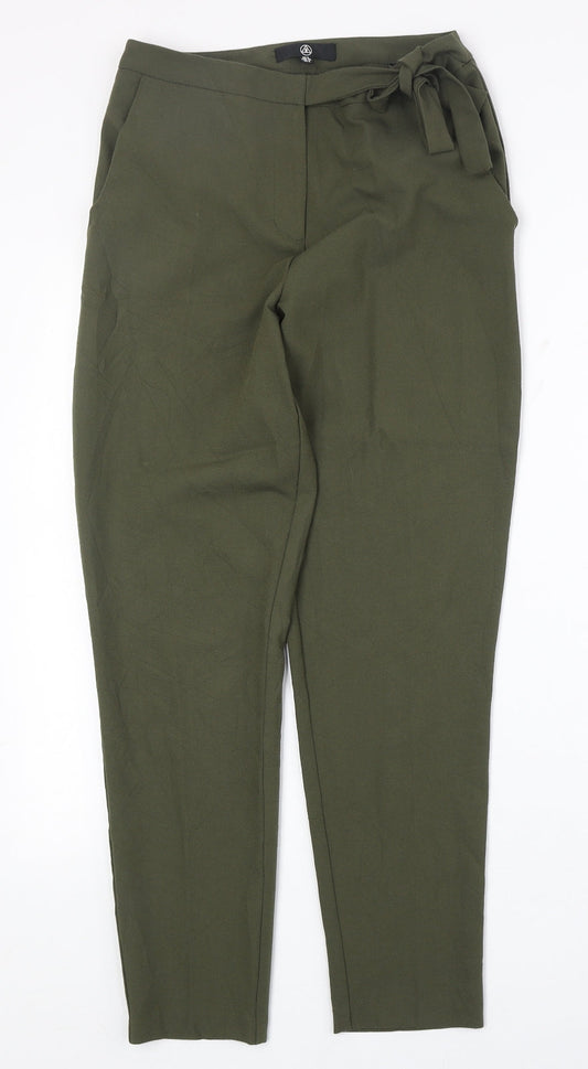 Womens UK Size 8 Missguided Regular Fit Green Trousers