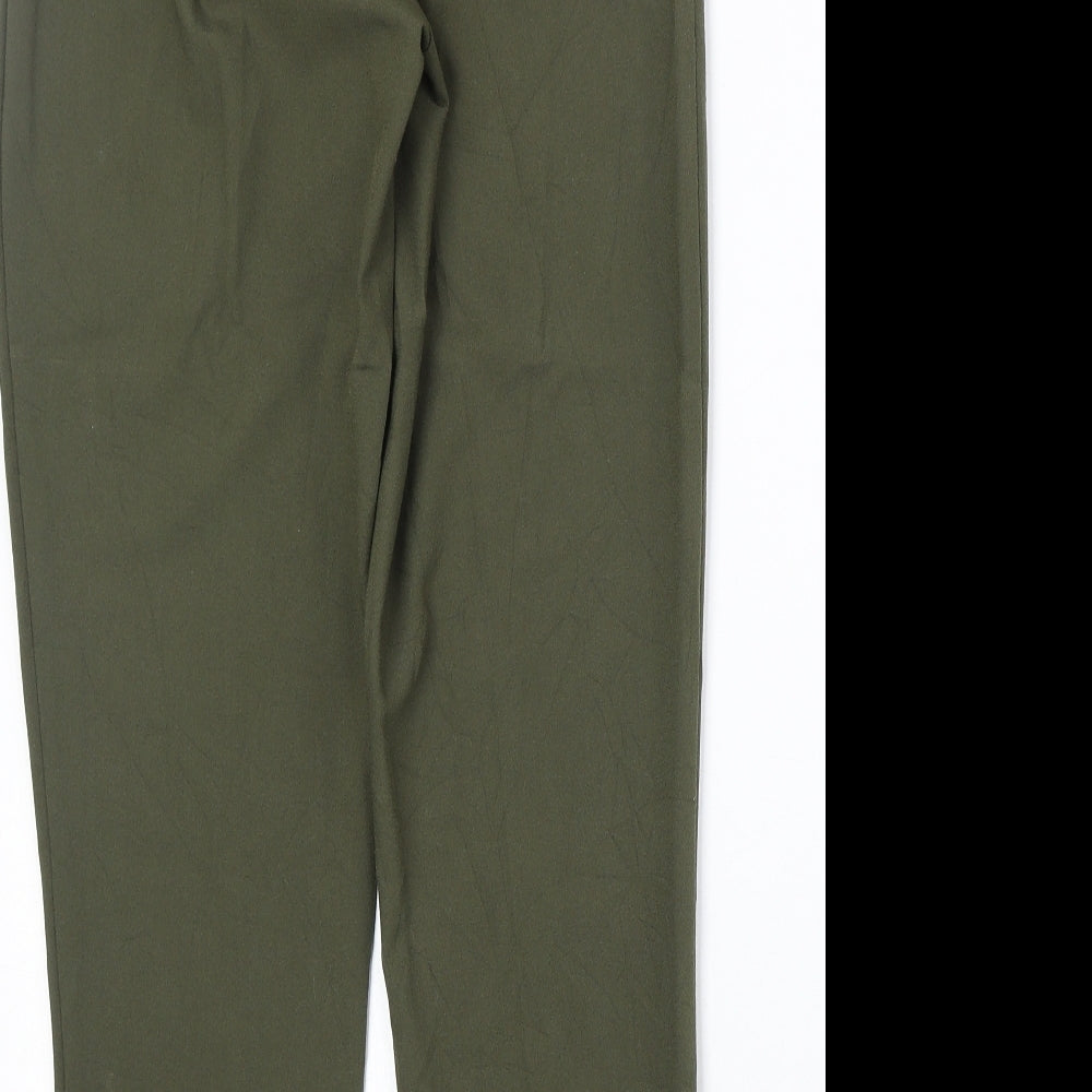 Womens UK Size 8 Missguided Regular Fit Green Trousers