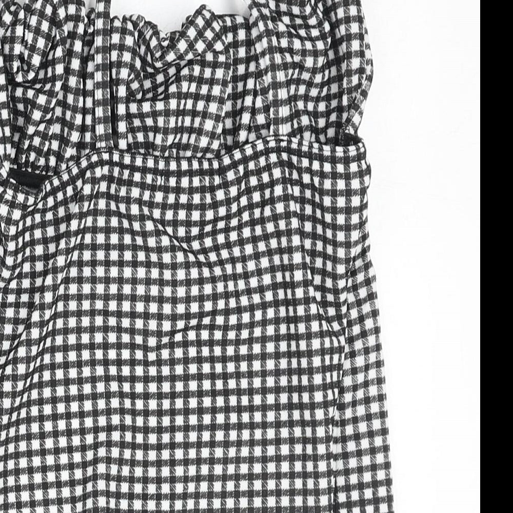Womens UK Size 10 PRETTYLITTLETHING Black Basic Tank