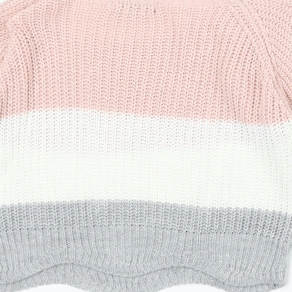 Womens UK Size S Cameo Rose Multicoloured Pullover Jumper