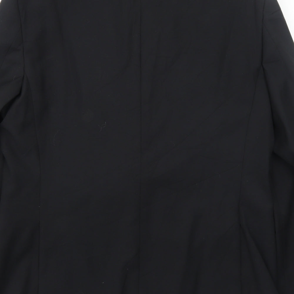 Mens UK Size 42 Topman Regular Black Suit Jacket
