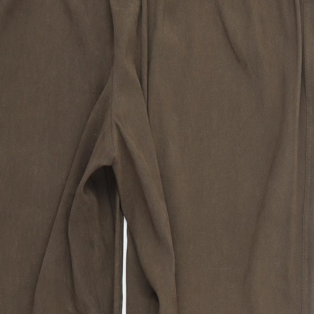 Womens UK Size 30 Casual Comfort Regular Fit Brown Trousers