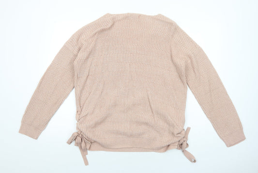 Womens UK Size L Peacocks Pink Pullover Jumper