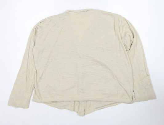 Womens UK Size XL ME Beige Cardigan Jumper