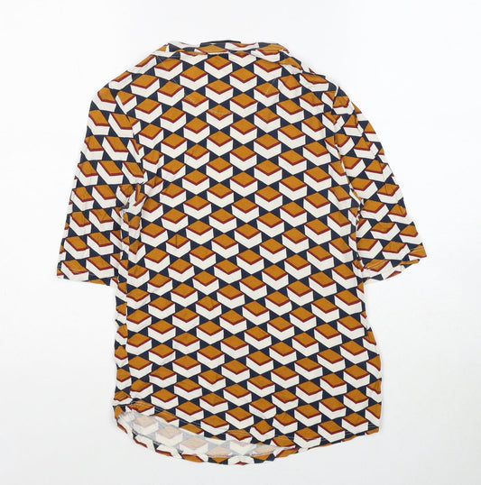 Womens UK Size 8 Marks and Spencer Orange Basic Blouse