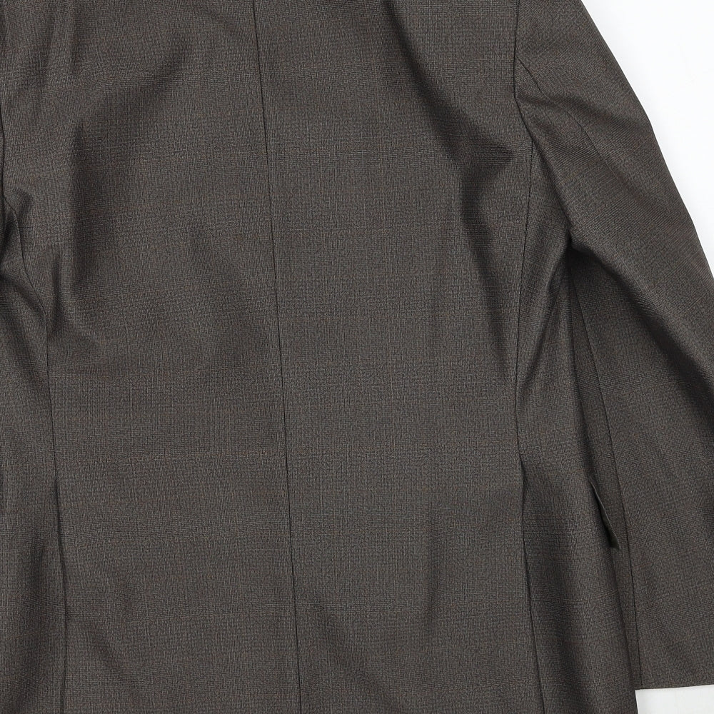 Lirella Mens Grey Polyester Jacket Suit Jacket Size 38 Regular