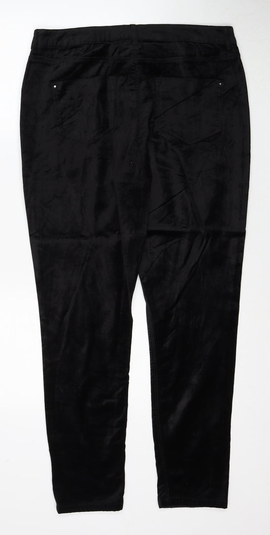 Womens UK Size 34 in Preworn Regular Fit Black Trousers