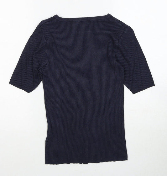 Womens UK Size 12 Marks and Spencer Blue Pullover Jumper