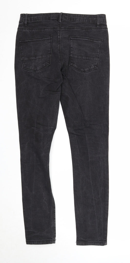 365 Denim Mens Black Cotton Skinny Jeans Size 30 in Regular Zip