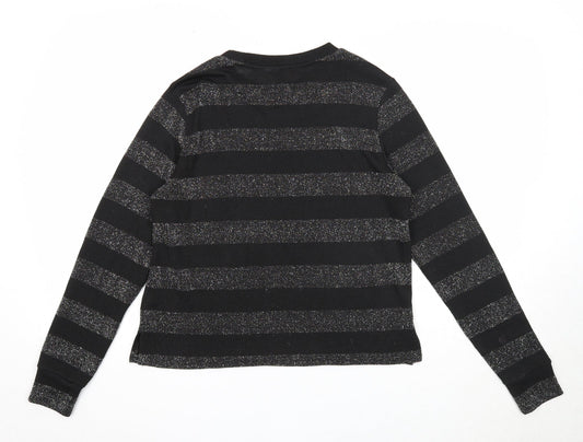 Womens UK Size S Divided Black Pullover Jumper