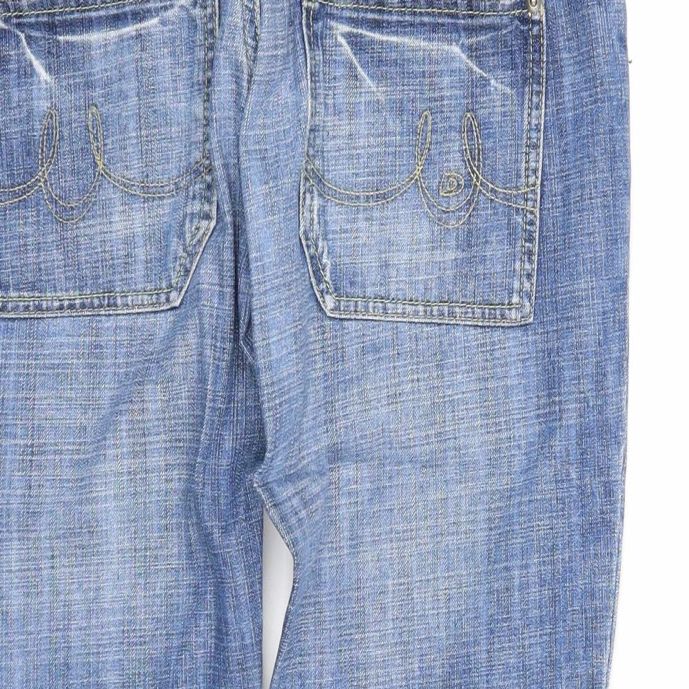 Duck and Cover Mens Blue Cotton Cropped Jeans Size 30 in Regular Zip