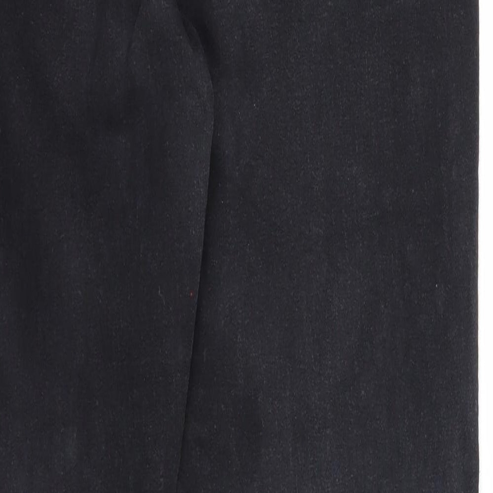 &Denim Womens Black Cotton Straight Jeans Size 31 in Regular Button