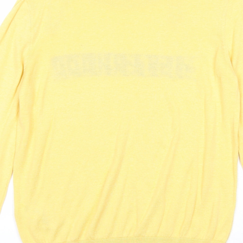 Womens UK Size 10 New Look Yellow Pullover Jumper