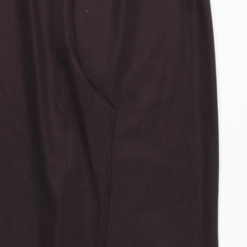 Womens UK Size 16 Preworn Regular Fit Brown Trousers
