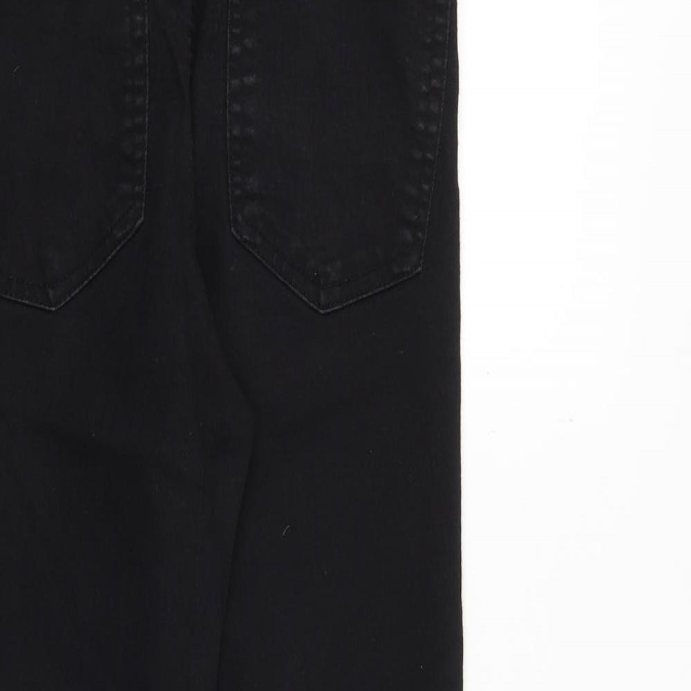 Denim & Co. Womens Black Cotton Skinny Jeans Size 10 Regular Zip