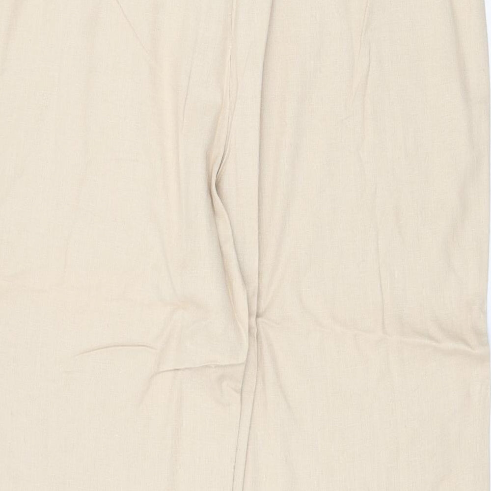 Womens UK Size 18 Casual Comfort Regular Fit Beige Trousers