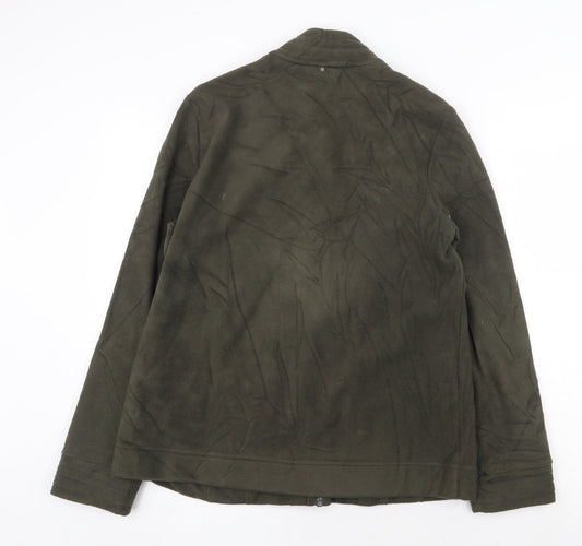 Marks and Spencer Womens Green Jacket Size 12 Zip