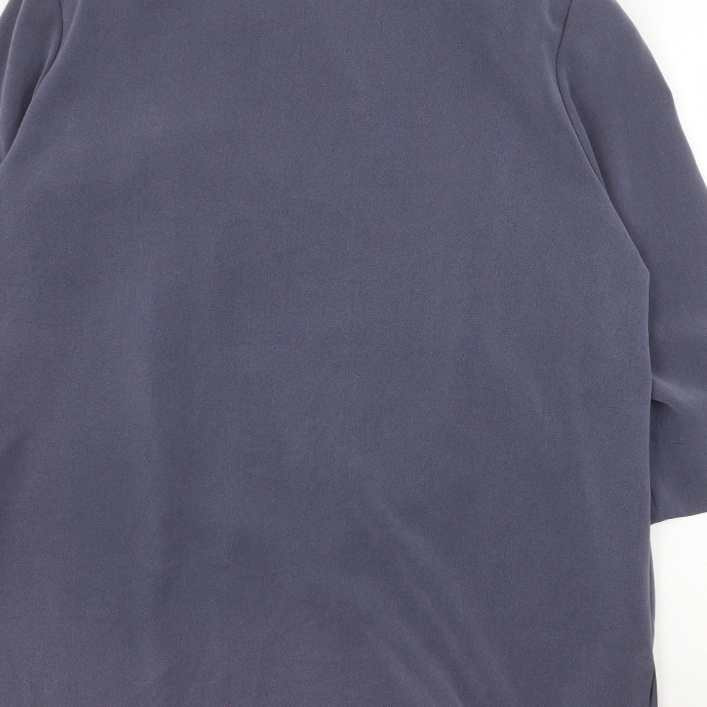 Frank Walder Womens Grey Polyester Jacket Blazer Size 18