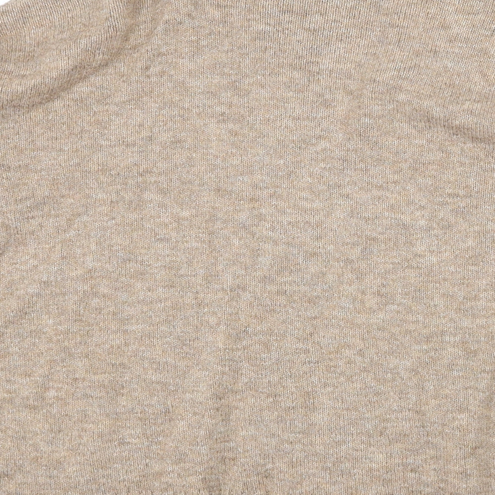 Primark Womens Beige Round Neck Acrylic Pullover Jumper Size S