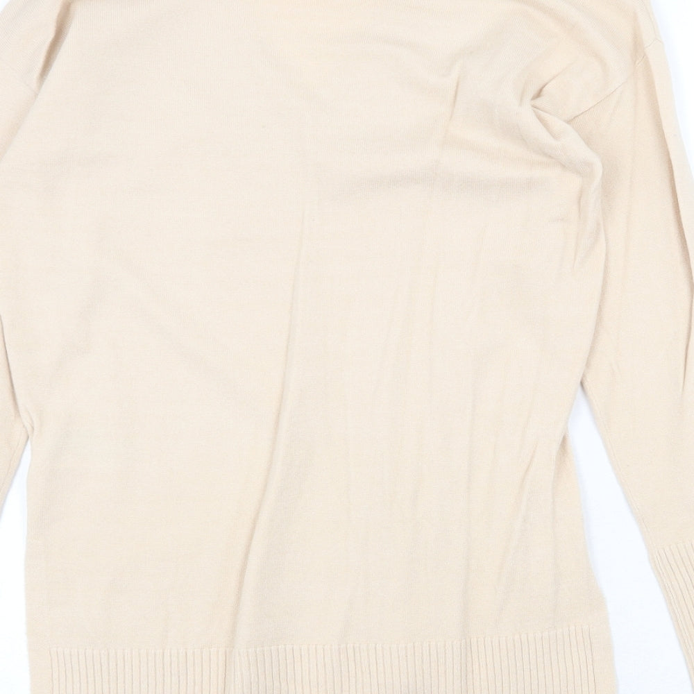 Womens UK Size XS Oasis Beige Pullover Jumper