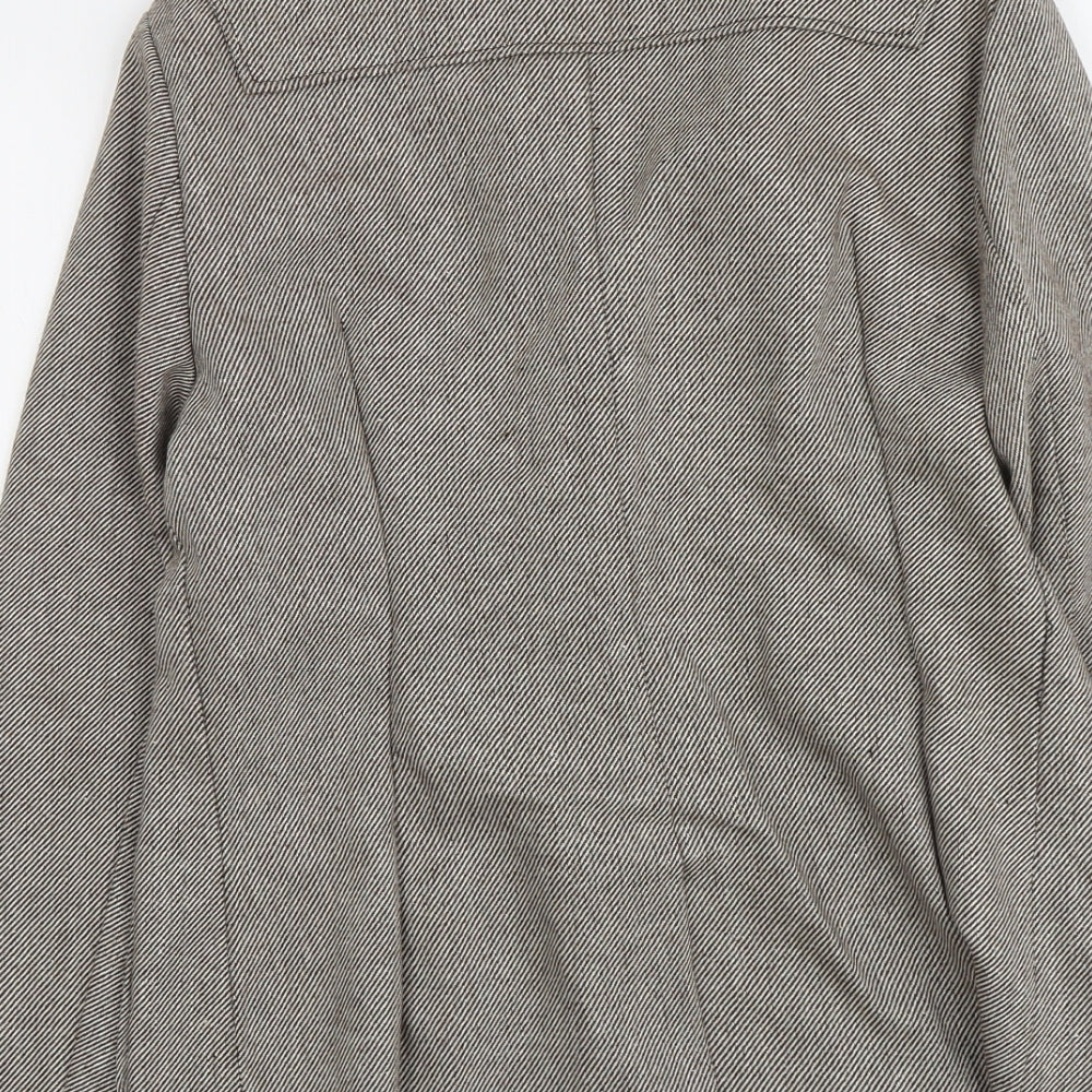 West Street Haku Womens Beige Striped Jacket Size M Toggle