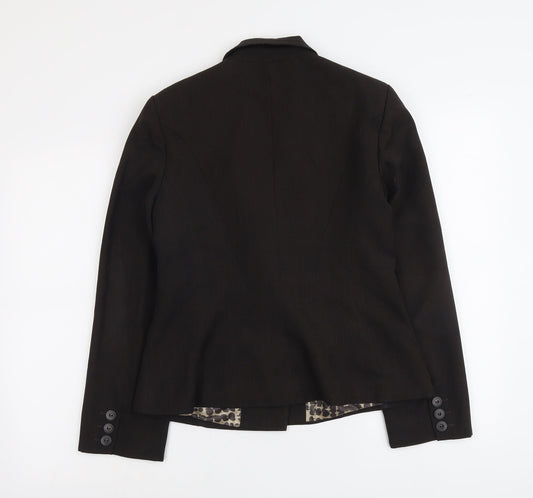 Debenhams Womens Brown Polyester Jacket Blazer Size 14