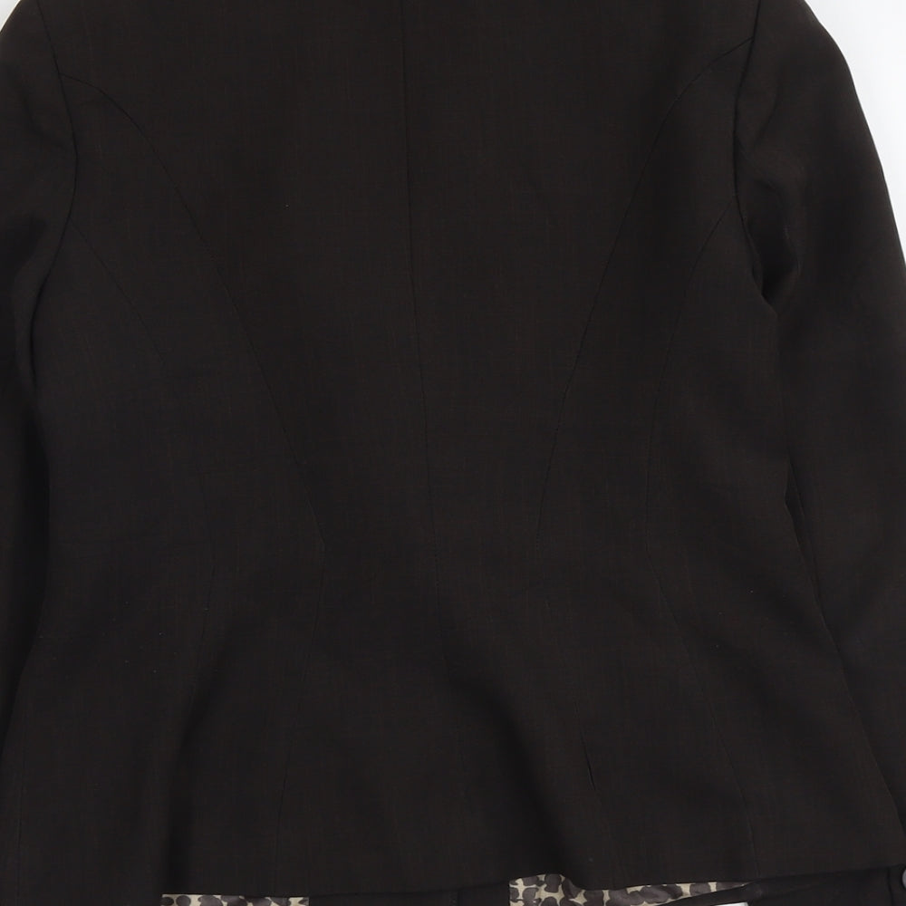 Debenhams Womens Brown Polyester Jacket Blazer Size 14